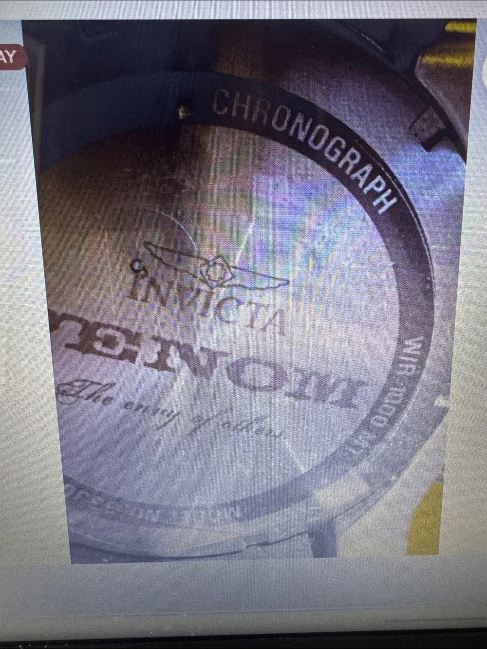 Invicta venom Silver and Black Men's Chronograph Watch